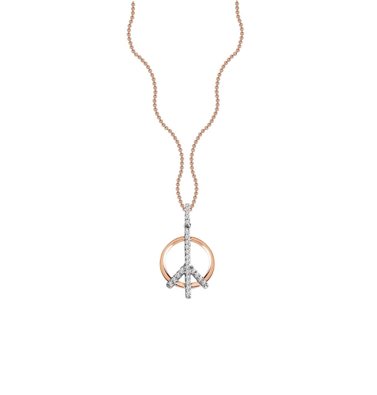 Peace Diamond Necklace