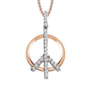 Peace Diamond Necklace