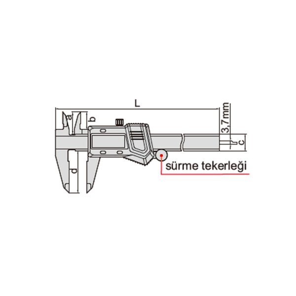 Insize 1114-200A Dijital Kumpas 0-200 mm