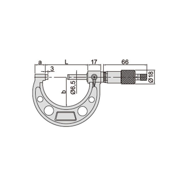 Insize 3203-250A Mekanik Dış Çap Mikrometre 225-250 mm