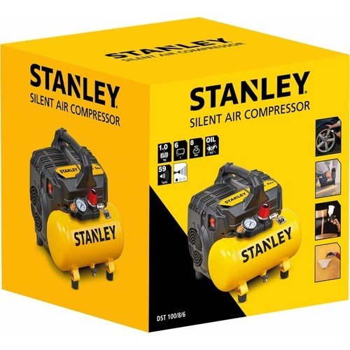 Stanley Dst 100/8/6 1 Hp Yağsız Çok Sessiz Hava Kompresörü 6 LT