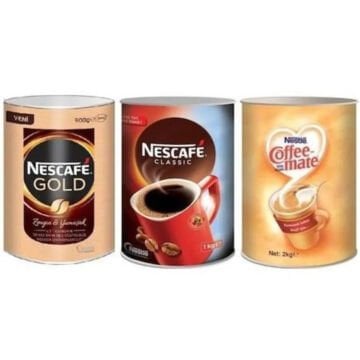 Nescafe Gold 900 Gr + Classic 1 Kg + Coffee Mate 2kg