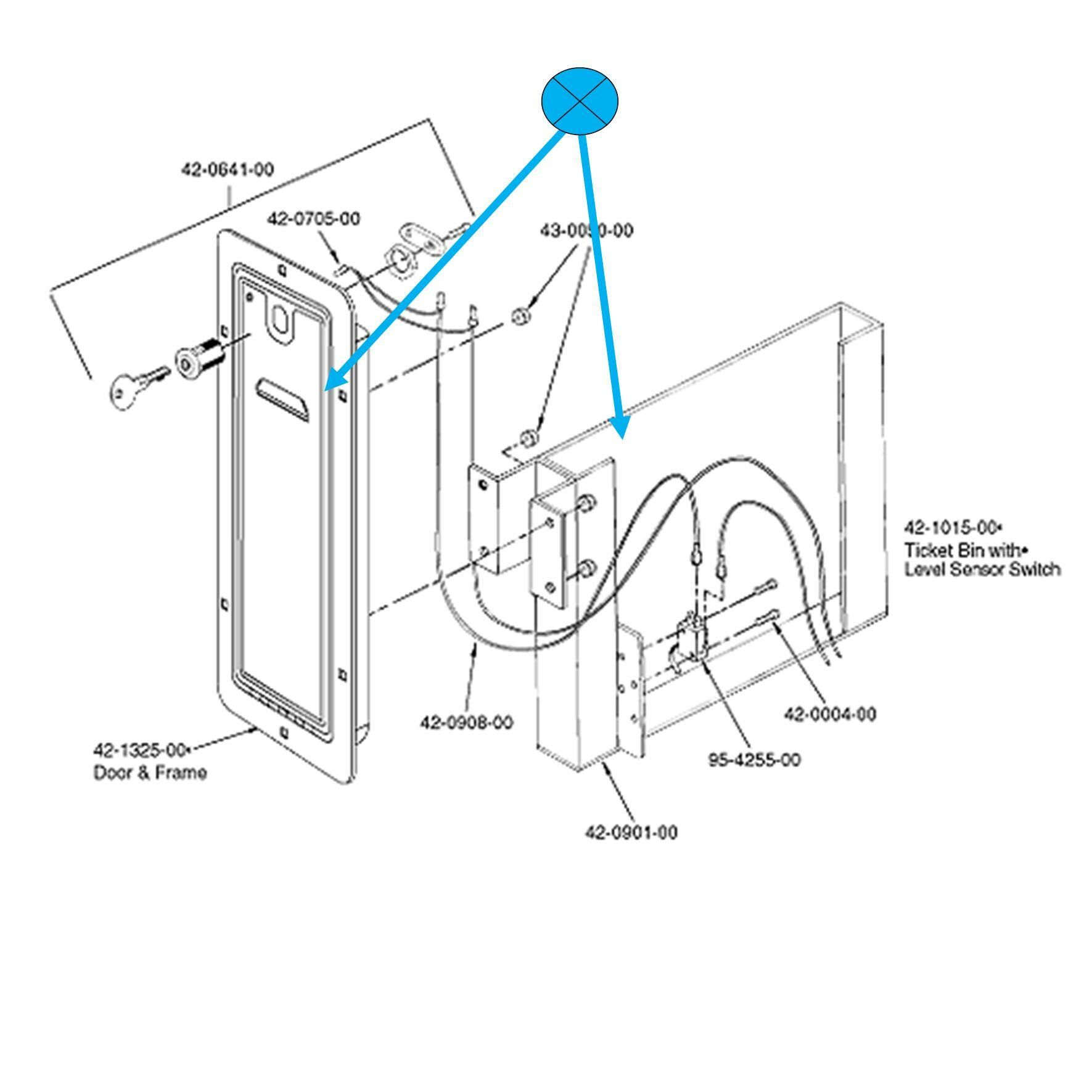 Ticket Dispencer Door With Bin_40-0543-00