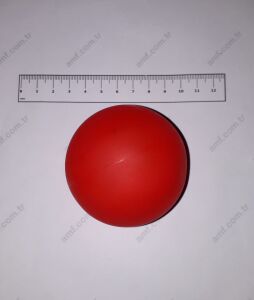 Crazy Clown, 65mm Rubber Ball, Red