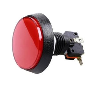 Flat Button, 45mm Red