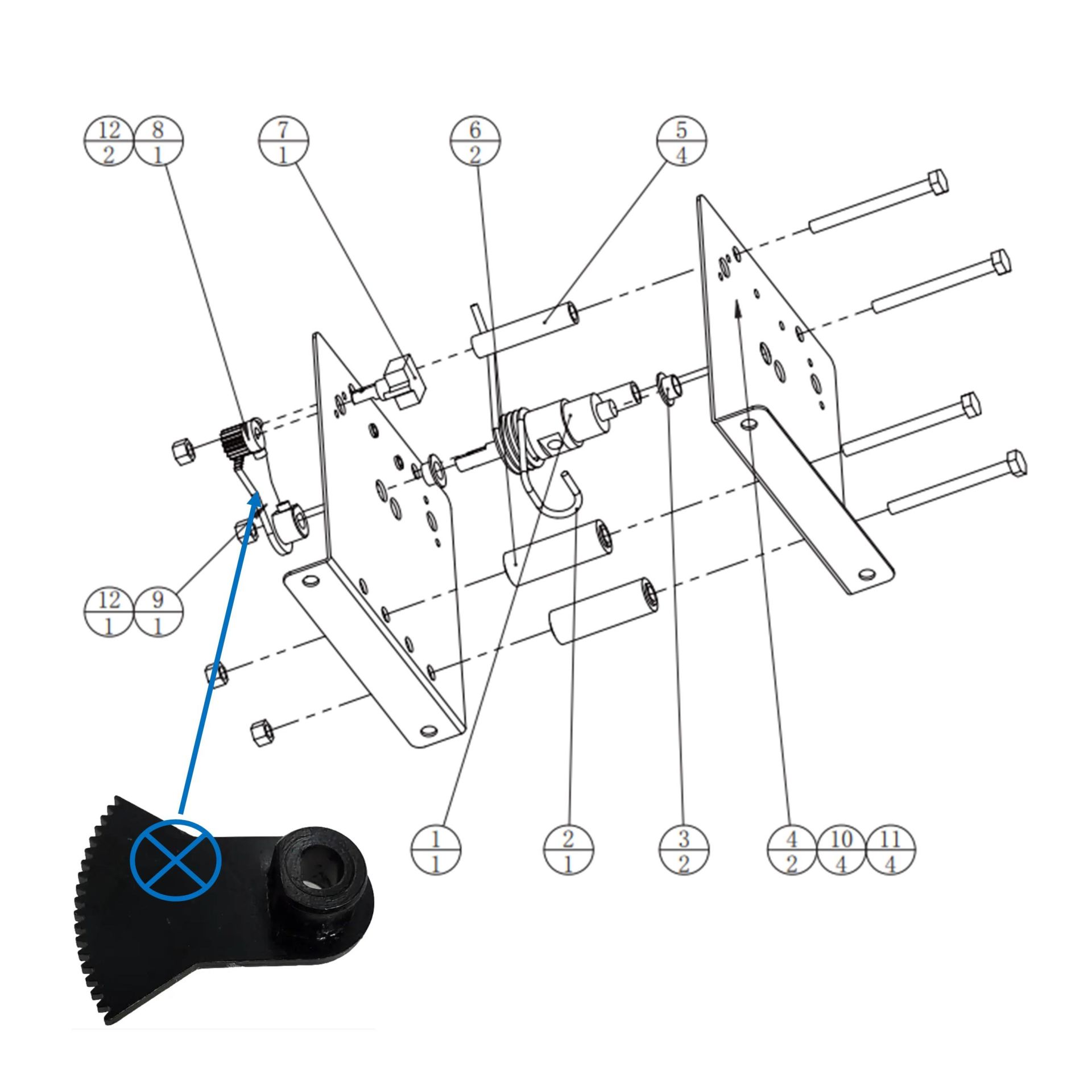 Accelerator Metal Flat Pot Gear_SRH-0901A04