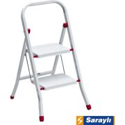 SARAYLI 2'Lİ PRATİK METAL MERDİVEN BEYAZ