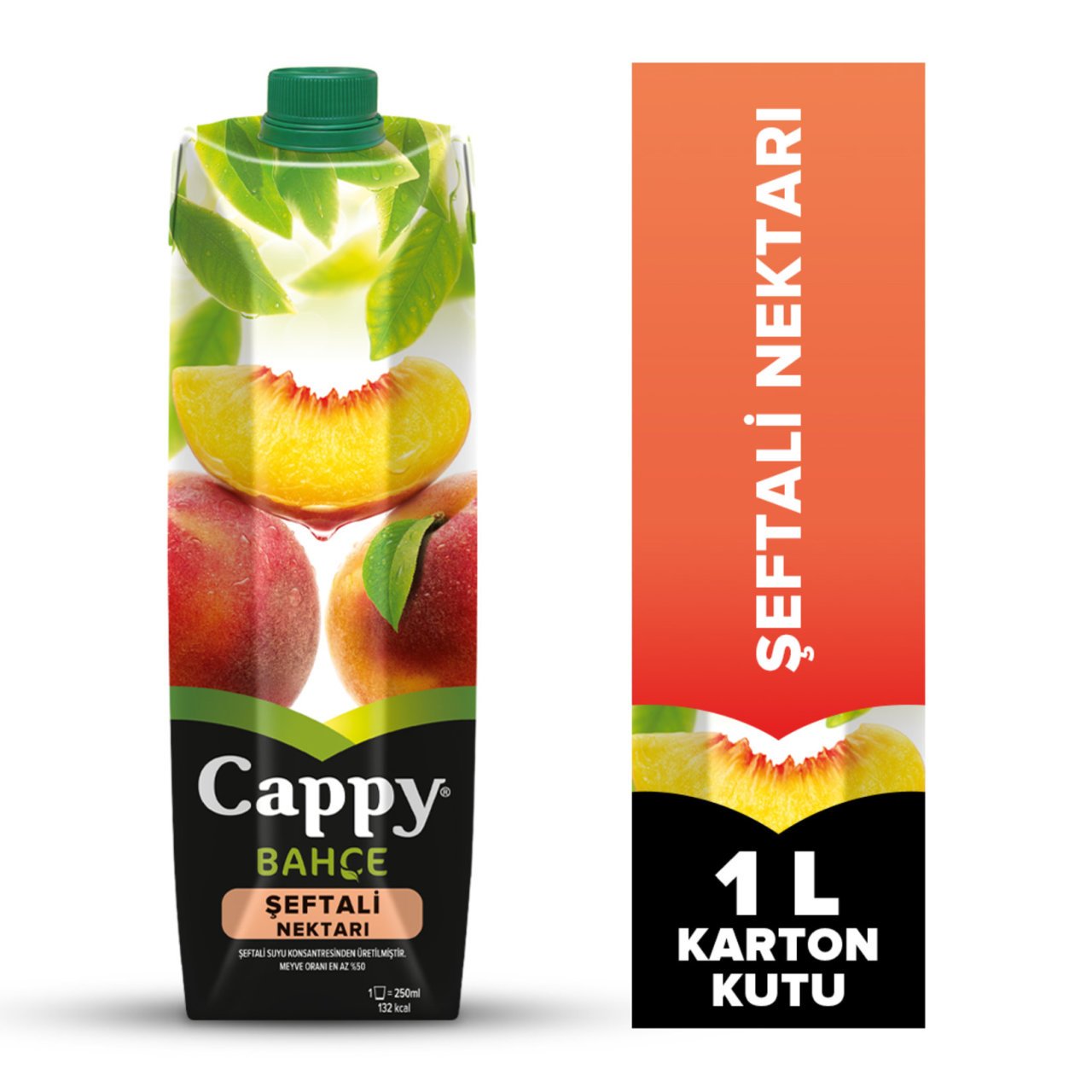 Cappy Bahçe Şeftali Nektarı 1 lt 12'li Paket