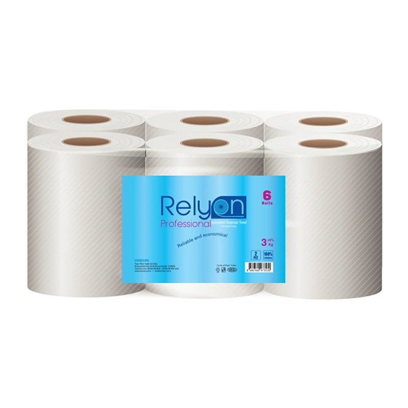 Relyon 21 Cm Hareketli Kağıt Havlu 3 Kg 6'lı Paket