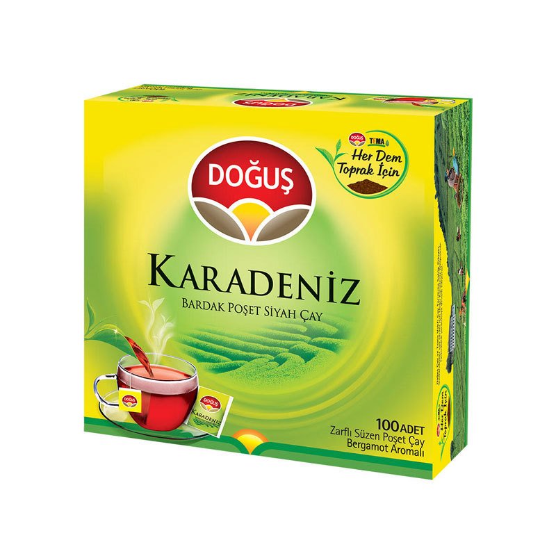 Doğuş Karadeniz Bergamot Aromalı Bardak Poşet Çay 100'lü