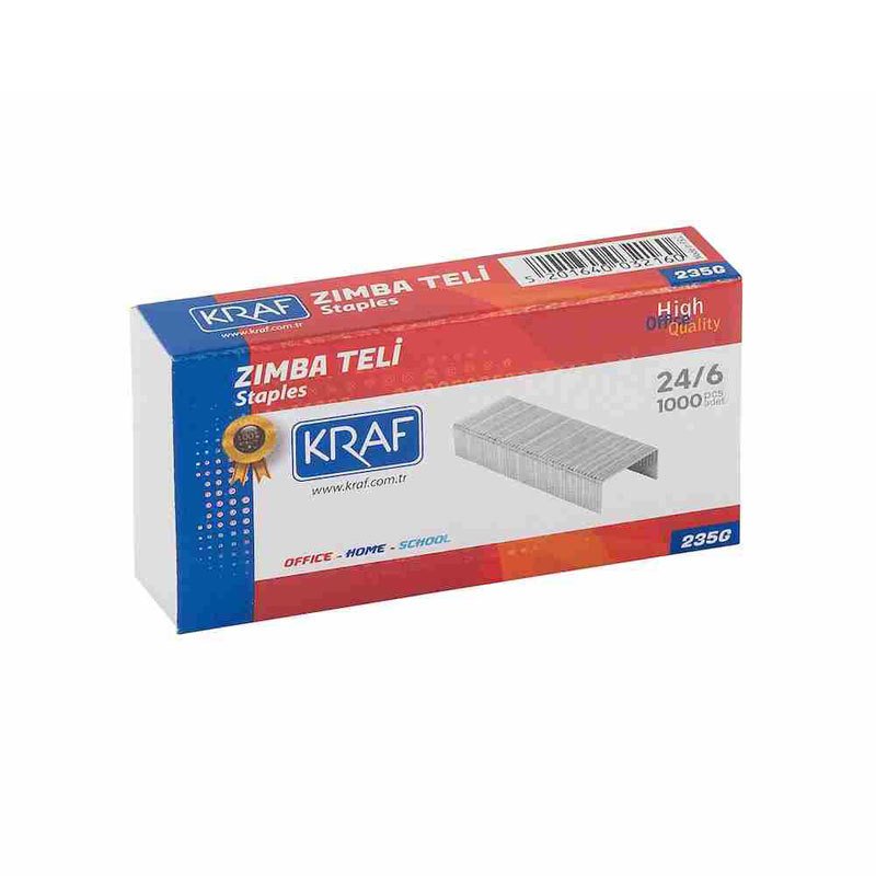 Kraf 235G Zımba Teli No: 24/6 Beyaz 1000'li Kutu