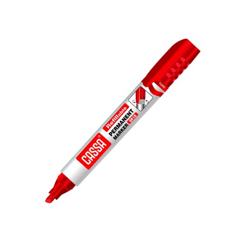Cassa 9916 Kesik Uç Koli ve Kağıt Kalemi Kırmızı