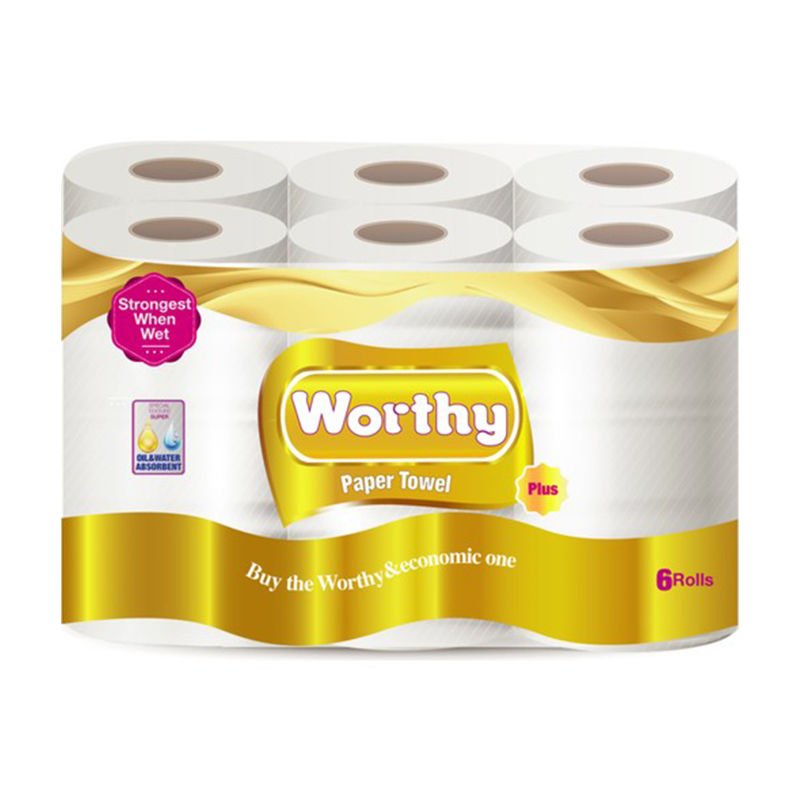 Worthy 3 Katlı Kağıt Rulo Havlu 6'lı Paket