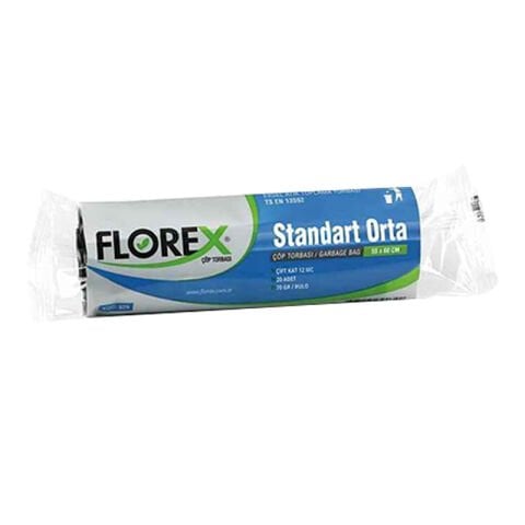 Florex Standart Çöp Torbası Orta Boy 55 x 60 Mavi 80 Gr