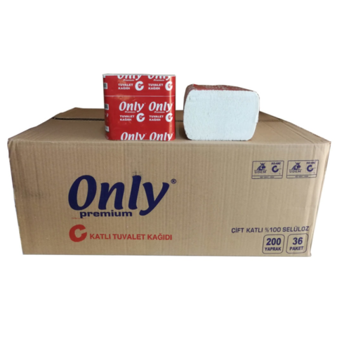 Only C Katlama Dispenser Tuvalet Kağıdı 200'lü 36 Paket