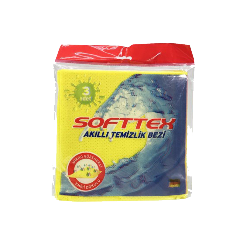 Softtex Sarı Akıllı Temizlik Bezi 3'lü Paket