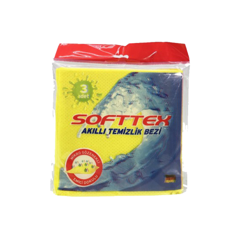 Softtex Sarı Akıllı Temizlik Bezi 3'lü Paket