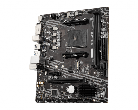 MSI A520M-A PRO DDR4 3200MHZ 1XHDMI 1XDVI 1XM.2 USB 3.2 MATX AM4