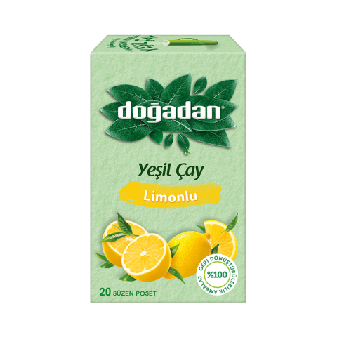 Doğadan Bitki Yeşil Çay Limonlu 20'li Paket