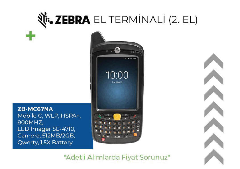 ZB-MC67NA-PMABAA003LC (SH) ZEBRA EL TERMİNALİ (2. EL)