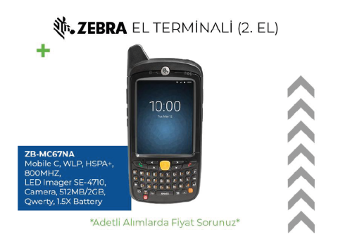 ZB-MC67NA-PMABAA003LC (SH) ZEBRA EL TERMİNALİ (2. EL)