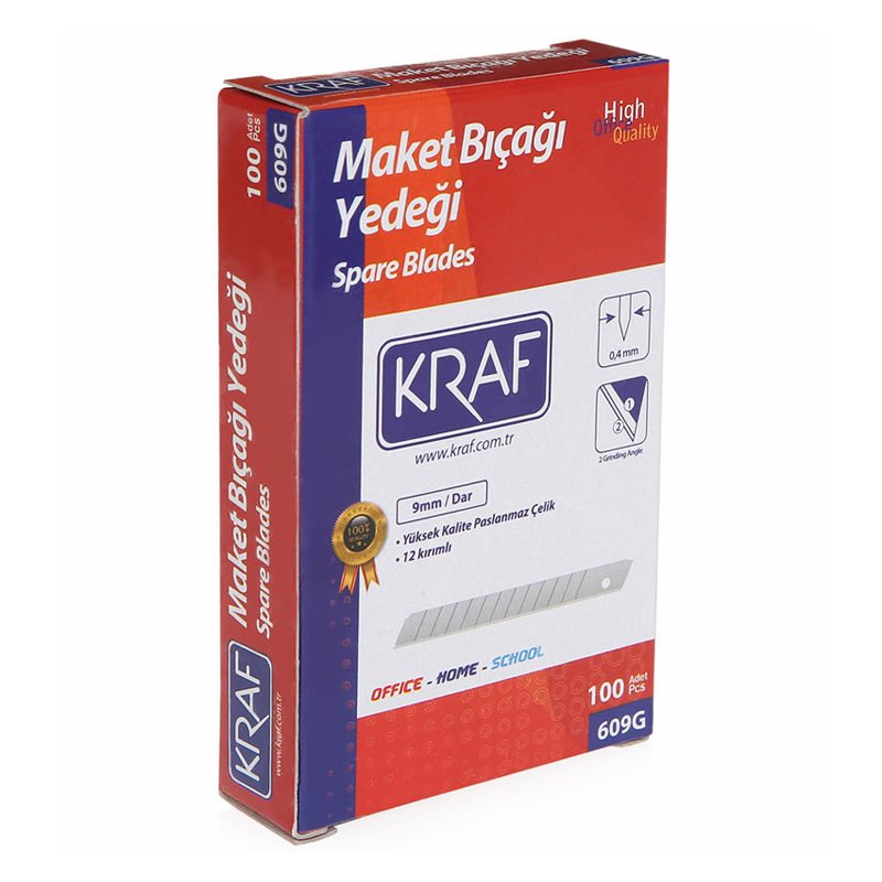 Kraf 609G Maket Bıçağı Yedeği Dar 10'Lu