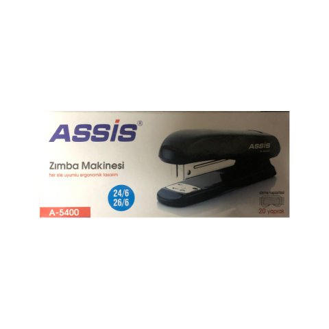 Assis A-5400 Zımba Makinesi No: 24/6 Siyah 20 Sayfa