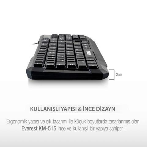 Everest Km-515 Kablolu Klavye + Mouse Set