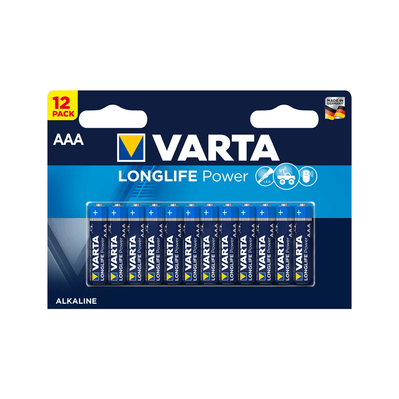 Varta 9383 Longlife Power AAA İnce Kalem Pil 12'li Paket