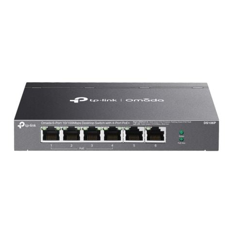 TP-LINK DS106P 6 PORT 10/100MBPS + 4 PORT POE+ 67W YÖNETİLEMEZ RACKMOUNT SWITCH