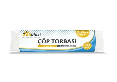 Atiplast Ağır Hizmet Çöp Torbası Jumbo Boy 80 x 110 Siyah 700 Gr