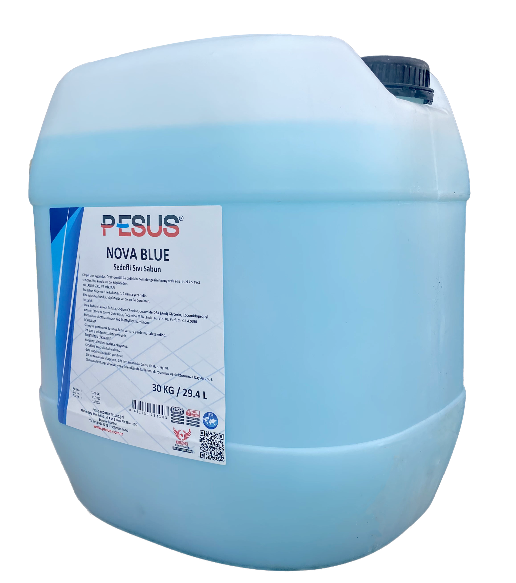 Pesus Nova Blue Sedefli Sıvı El Sabunu 30 Kg
