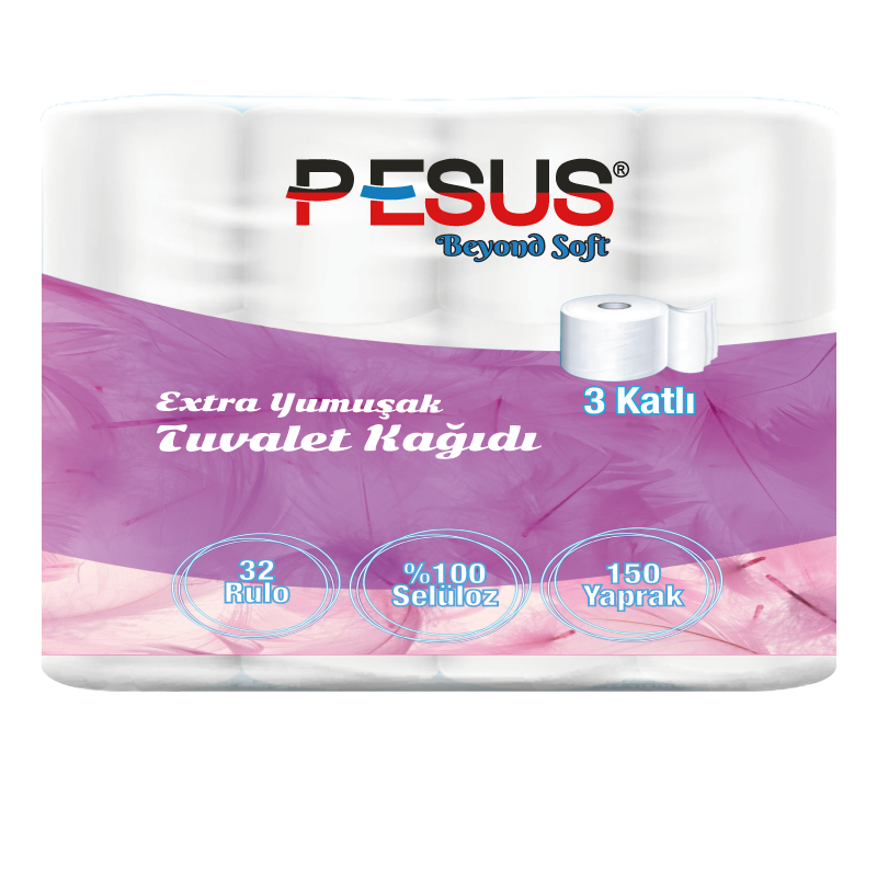 Pesus Beyond Soft 3 Katlı Tuvalet Kağıdı 32'li Paket