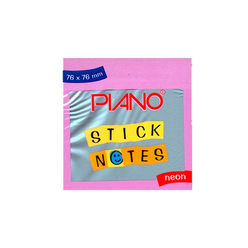 Piano Yapışkanlı Not Kağıdı 76 x 76mm Açık Pembe