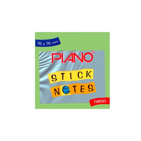 Piano Yapışkanlı Not Kağıdı 76 x 76mm Yeşil