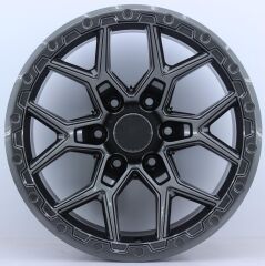 17 İnç 6X139.7 Toyota Hılux Land Cruıser Ford Ranger Hummer H3 H3T Mitsubishi L200 Nissan Navara Gun Metal Jant Takım