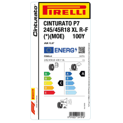 Pirelli 245/45R18 100 Y (*)(Moe) Xl   C�nturato P7 Bmw, Mercedes Run Flat (2025)