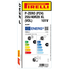 Pirelli 255/40R20 101V XL P-Zero PZ4 VOL ELT Yaz Performans Lastiği ( 2025 )