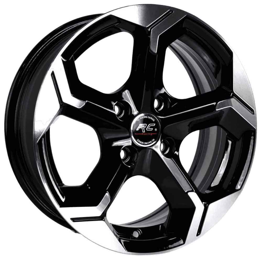 16 İnç 4x100 Renault Fiat Honda Hyundai Opel Toyota Kia Black Polish Jant Takımı | R1 Wheels