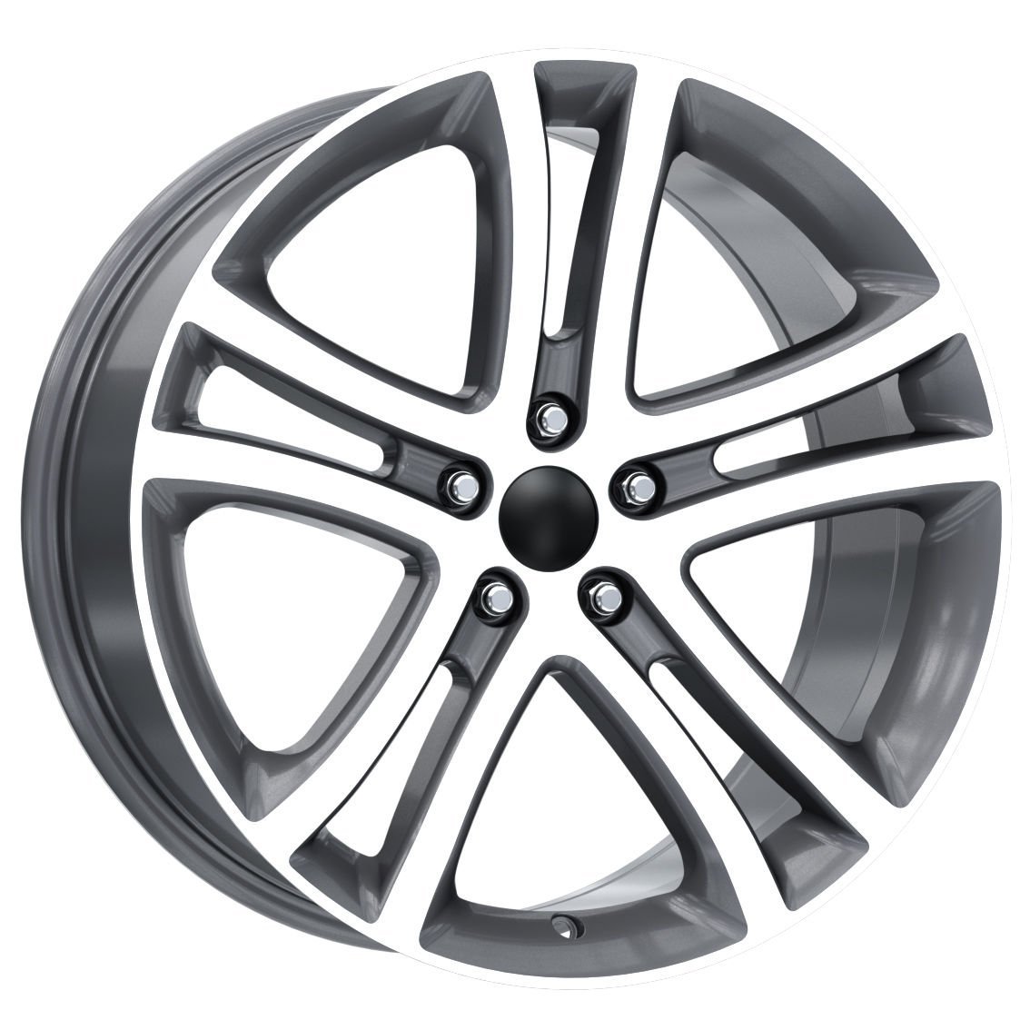 17 İnç 5x108 Ford Volvo Peugeot Uyumlu Gunmetal Diamond Jant Takımı | R1 wheels