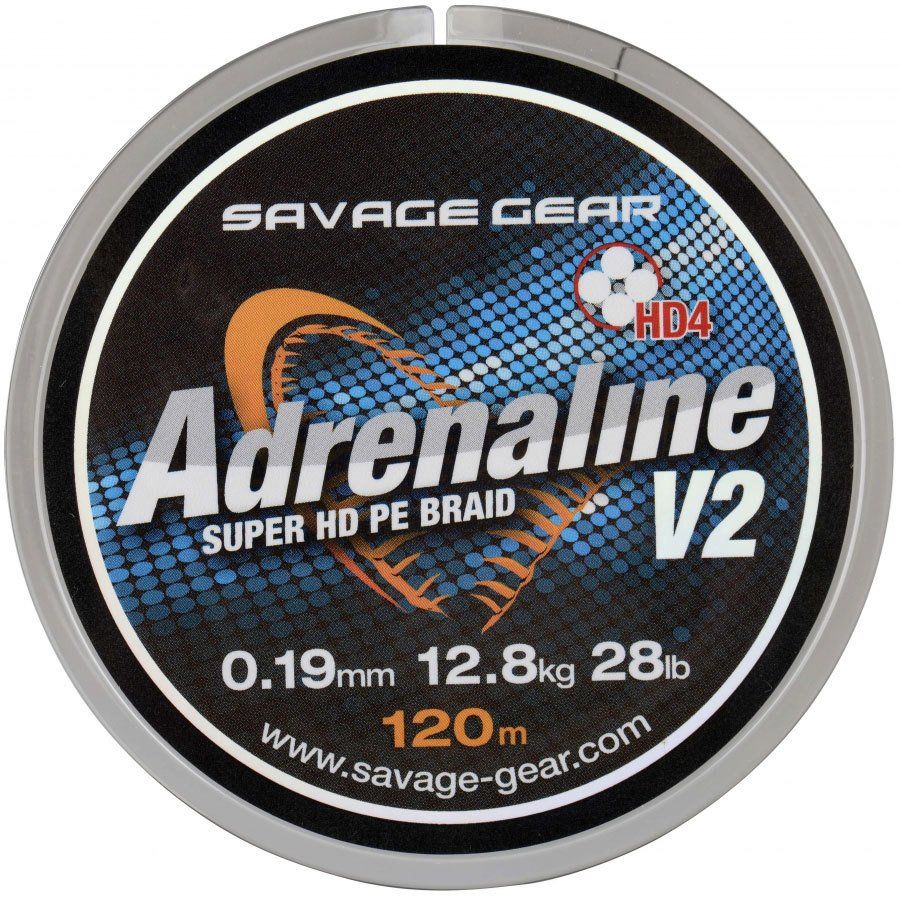 Savage gear HD4 Adrenaline V2 120 m 0.10 mm 13 lbs 6 kg Grey