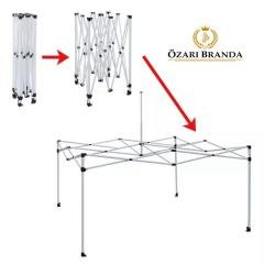 3x3 Katlanabilir Çardak Gazebo Stand Çadırı BORDO RENK