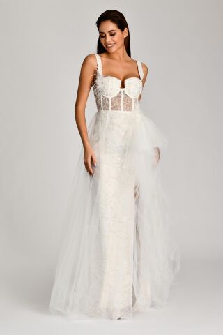 TULLE LONG DRESS WITH HANGING OTRISH CORSET