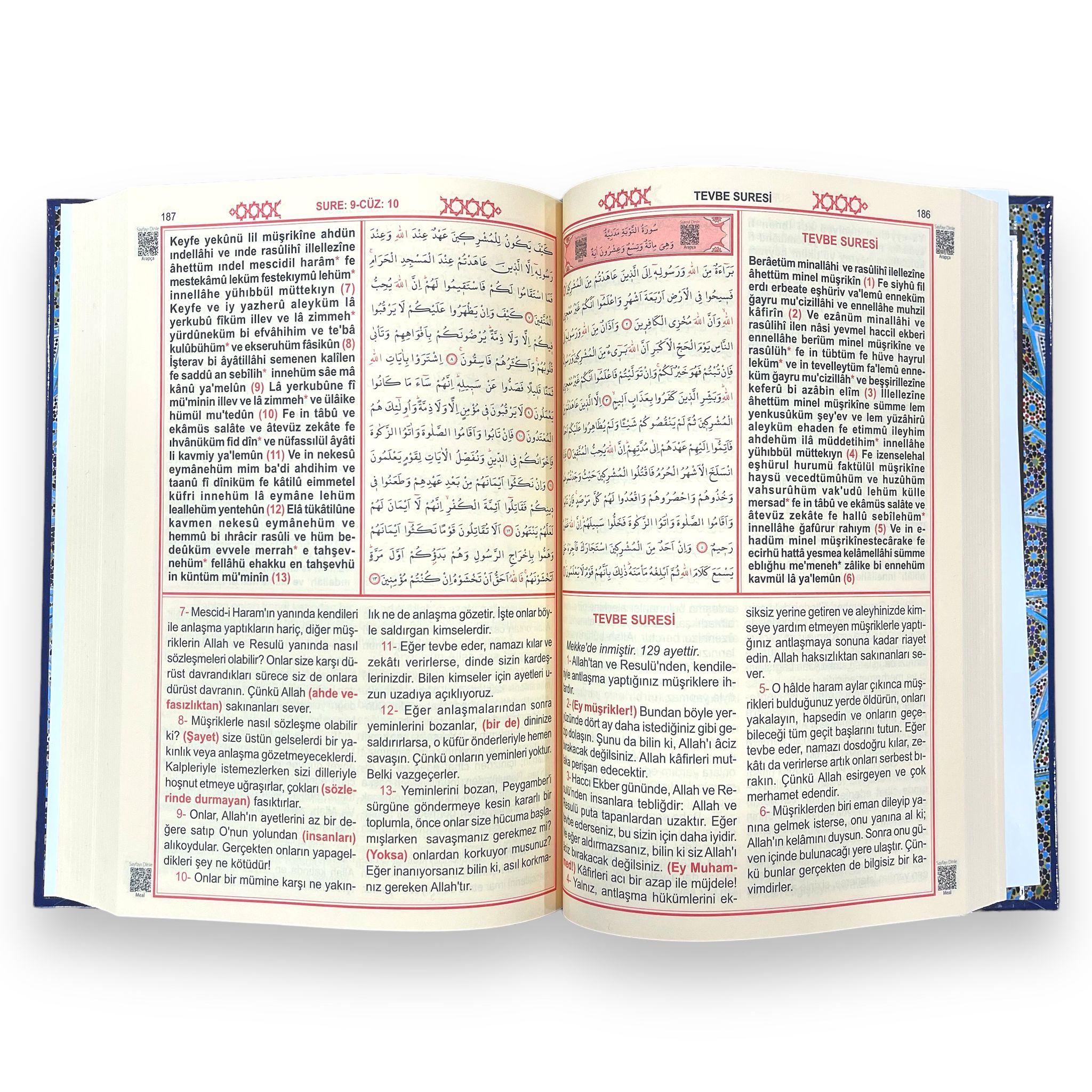 17x25 Cm Orta Boy Üçlü Mealli Kuran-Kerim