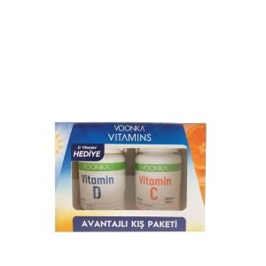 Voonka Vitamin C 62 Çiğneme Tableti + Voonka Vitamin D 102 Yumuşak Kapsül 8682241302918