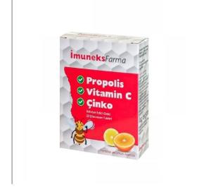 İmuneks Farma Propolis Vitamin C ve Çinko 20 Tablet 8680176000831