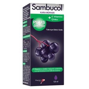 Sambucol Plus Şekersiz Takviye Edici Gıda 120 ml 8680287030185