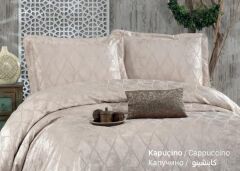 Güzide Ev Modası Modern Yatak Örtüsü Angel Kapuçino