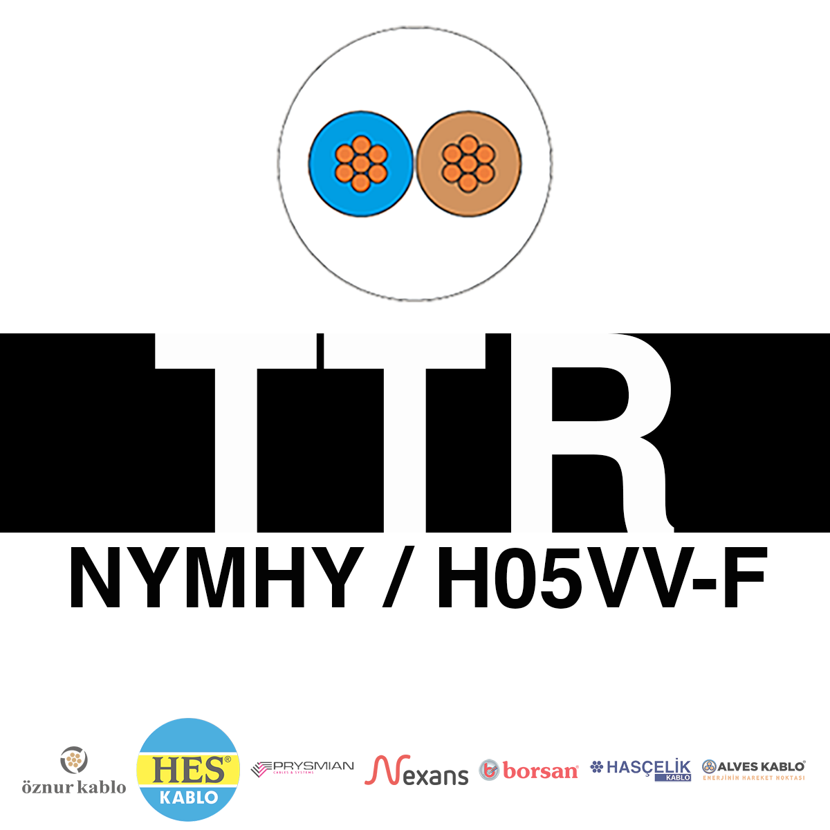 2x0.75mm² TTR H05VV-F (NYMHY) Kablo (100'lük)_ JKPQRVZ2