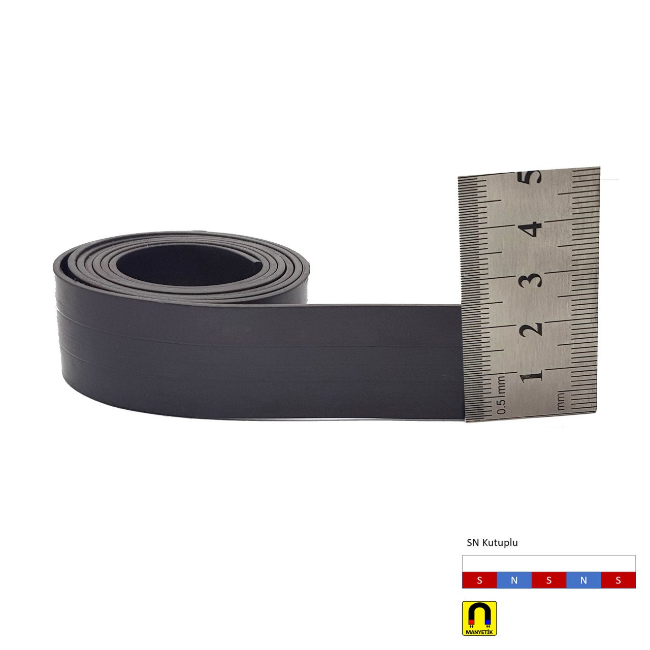 25x1,5mm Esnek Şerit Mıknatıs